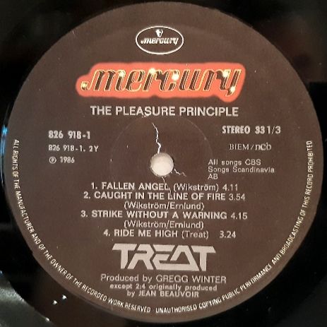 Treat - The Pleasure Principle - 1986.  (LP). 12. Vinyl. Пластинка. Scandinavia. - фото фото фото 5