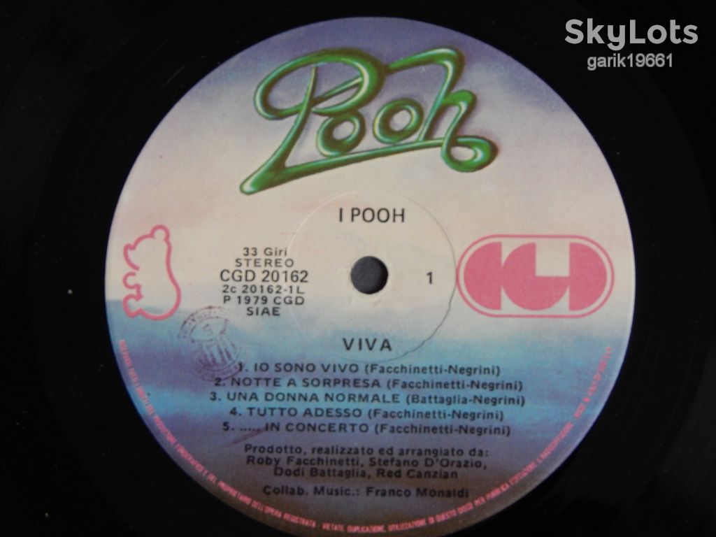 Pooh ‎– Viva    (CGD ‎– CGD 20162, Italy) EX+/NM- - фото фото фото 4
