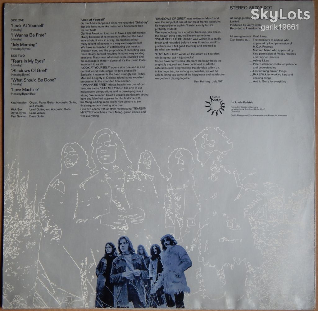 Uriah Heep – Look At Yourself  (Bronze – 85 703 XOT, Germany) EX+/NM- - фото фото фото 1