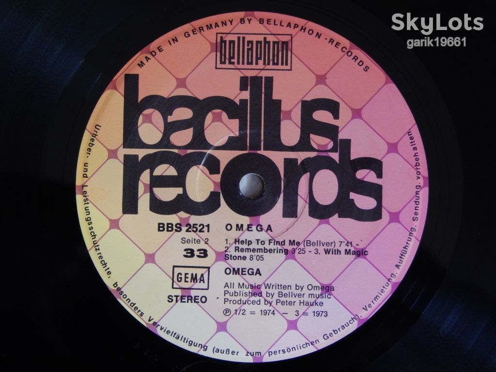 Omega – Omega  (Bacillus Records – BBS 2521, Germany) NM-/NM- - фото фото фото 3