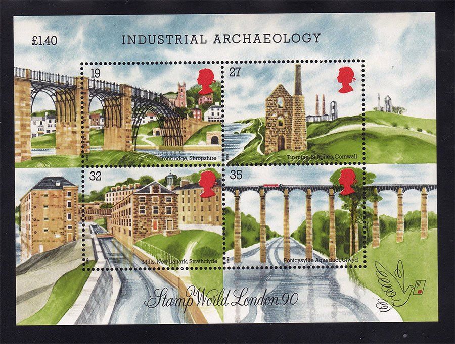 Великобритания  1990 г MNH  - блок   архитектура - фото фото фото 0