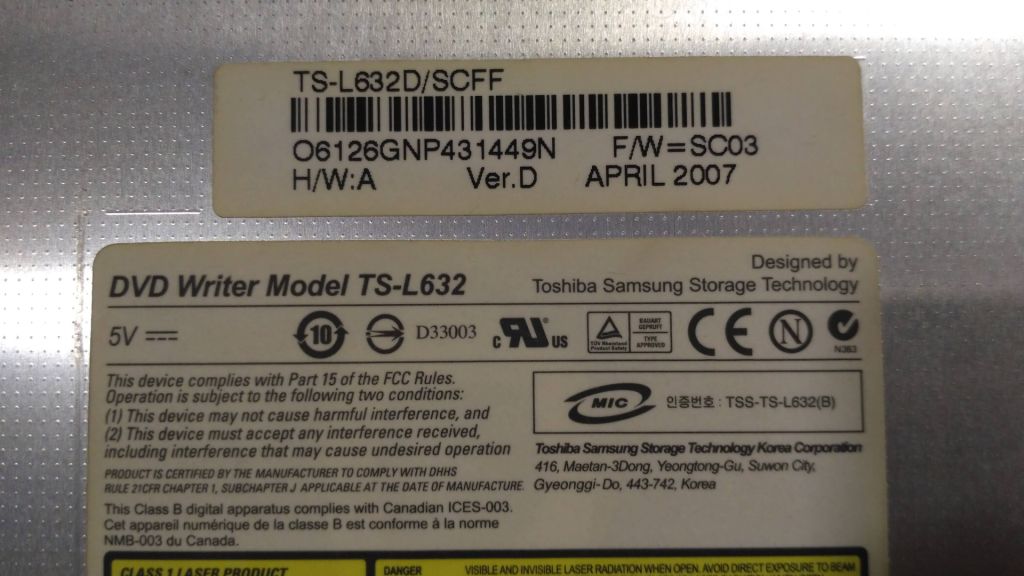 Привод DVD ноутбука Samsung R20 - фото фото фото 1