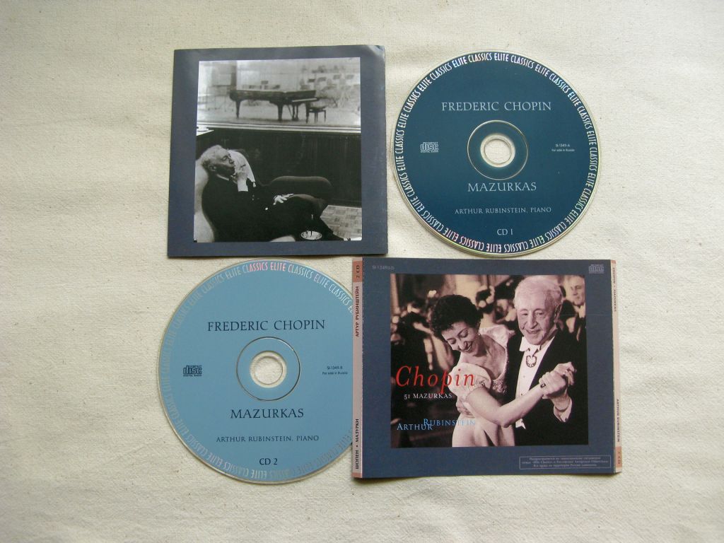 CD Классика. Шопен Ф. Мазурки. Исп. Артур Рубинштейн. 2 CD. - фото фото фото 2