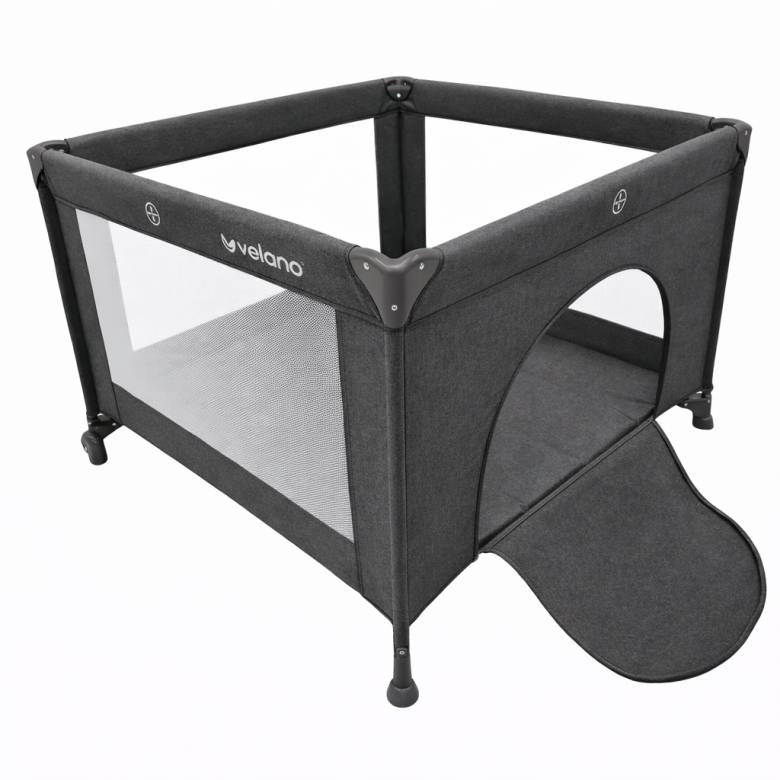 Манеж детский квадратный VELANO Cubo, dark grey - фото фото фото 0