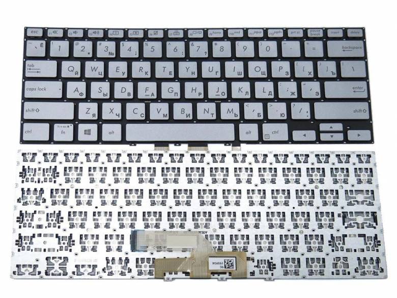 Клавиатура для ASUS ZenBook UX462, UX462DA (RU Silver) - фото фото фото 0