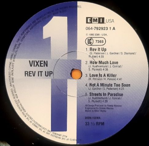 Vixen - Rev It Up - 1990.  (LP). 12. Vinyl. Пластинка. ЕЕС. - фото фото фото 4
