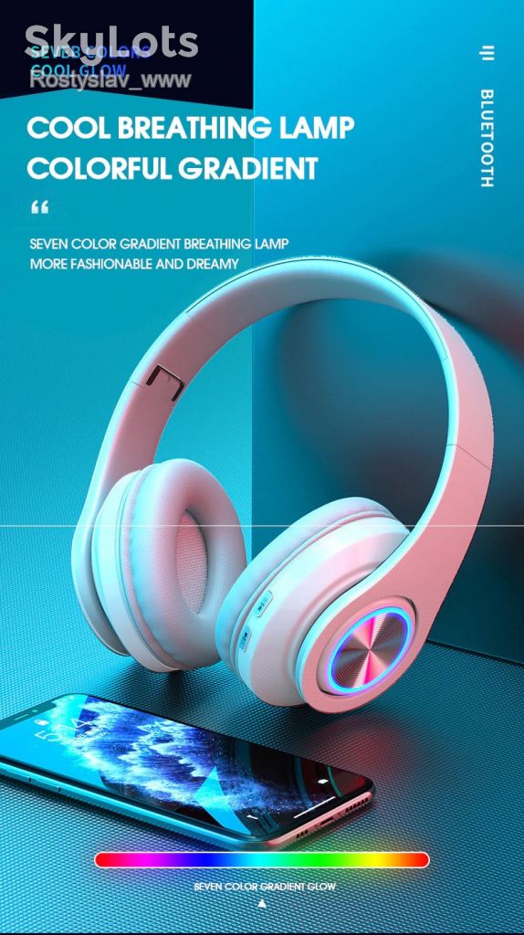 Безпровідні блютуз навушники B39 сині bluetooth супер баси - фото фото фото 10