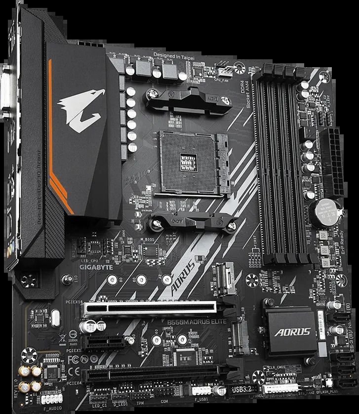 Мать AM4 , Gigabyte B550M Aorus Elite      (B550 chipset) - фото фото фото 1