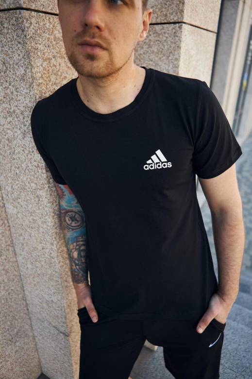 Футболка Adidas черная - фото фото фото 1