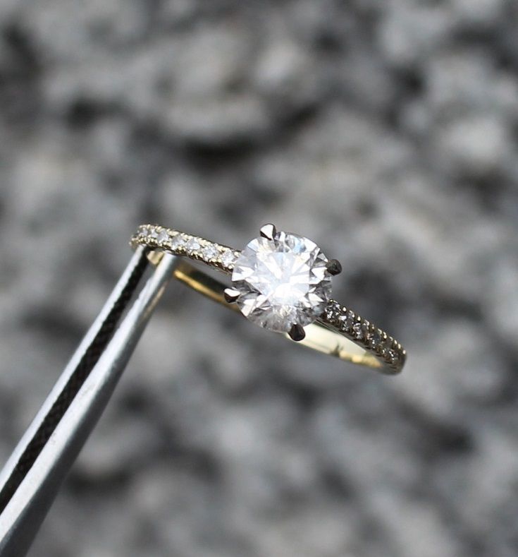 Золотое кольцо с Бриллиантами 1.29ct H/SI2 - фото фото фото 3