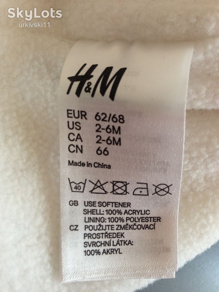 Шапочка деми-зима H&amp;M,двойная,6-24мес - фото фото фото 7