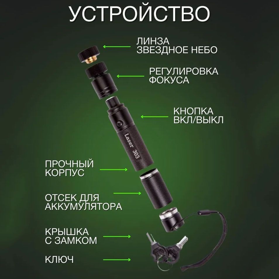 Лазерная указка Green Laser Pointer - фото фото фото 1