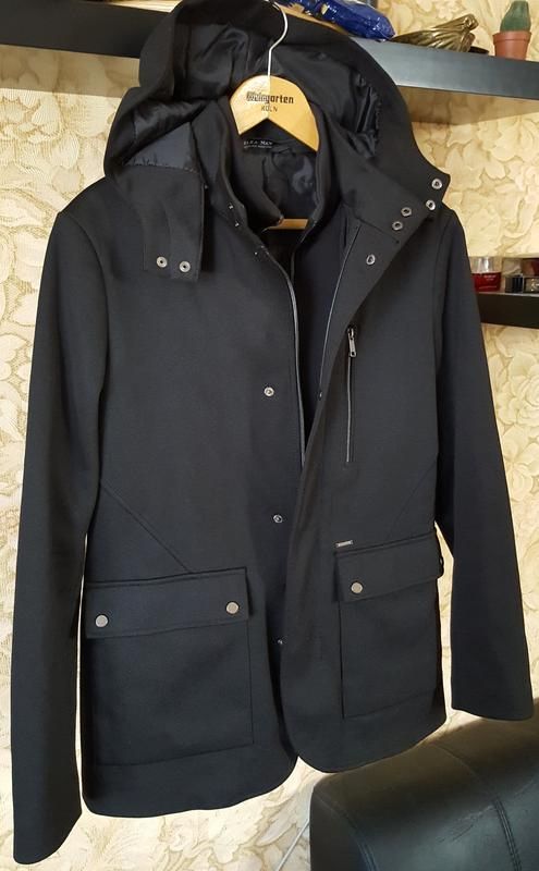 Чорна демі куртка ZARA MAN - фото фото фото 3