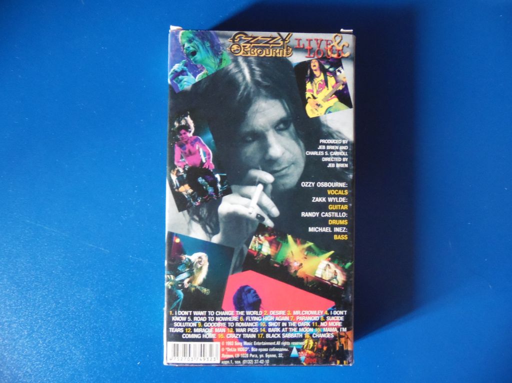 Видеокассета VHS Ozzy Osbourne "Live &amp; Loud" - фото фото фото 1