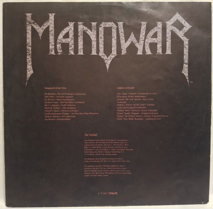 Manowar - Into Glory Ride - 1983.   (LP). 12. Vinyl. Пластинка. UK. - фото фото фото 2