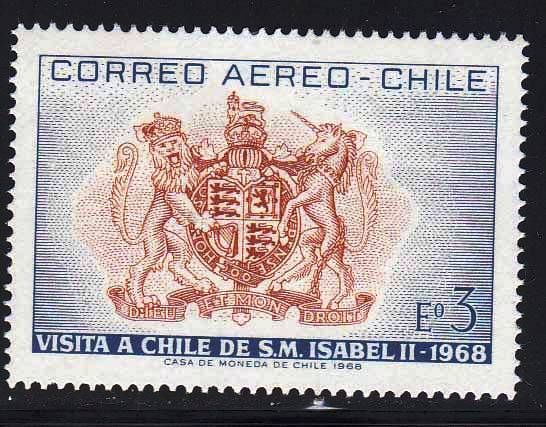 NM Чили  1968 г  MNH - геральдика - фото фото фото 0