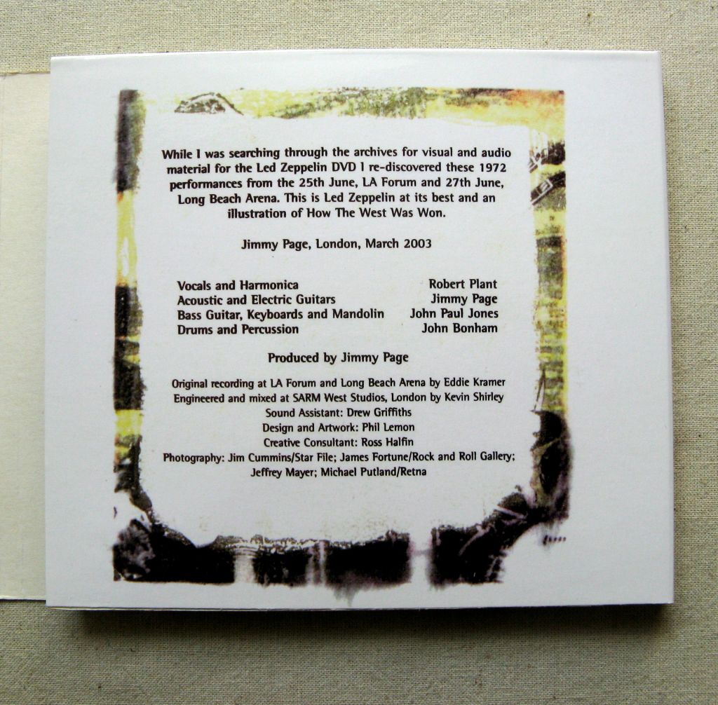CD Led Zeppelin How The West Was Won. 3 CD. 2003. - фото фото фото 4