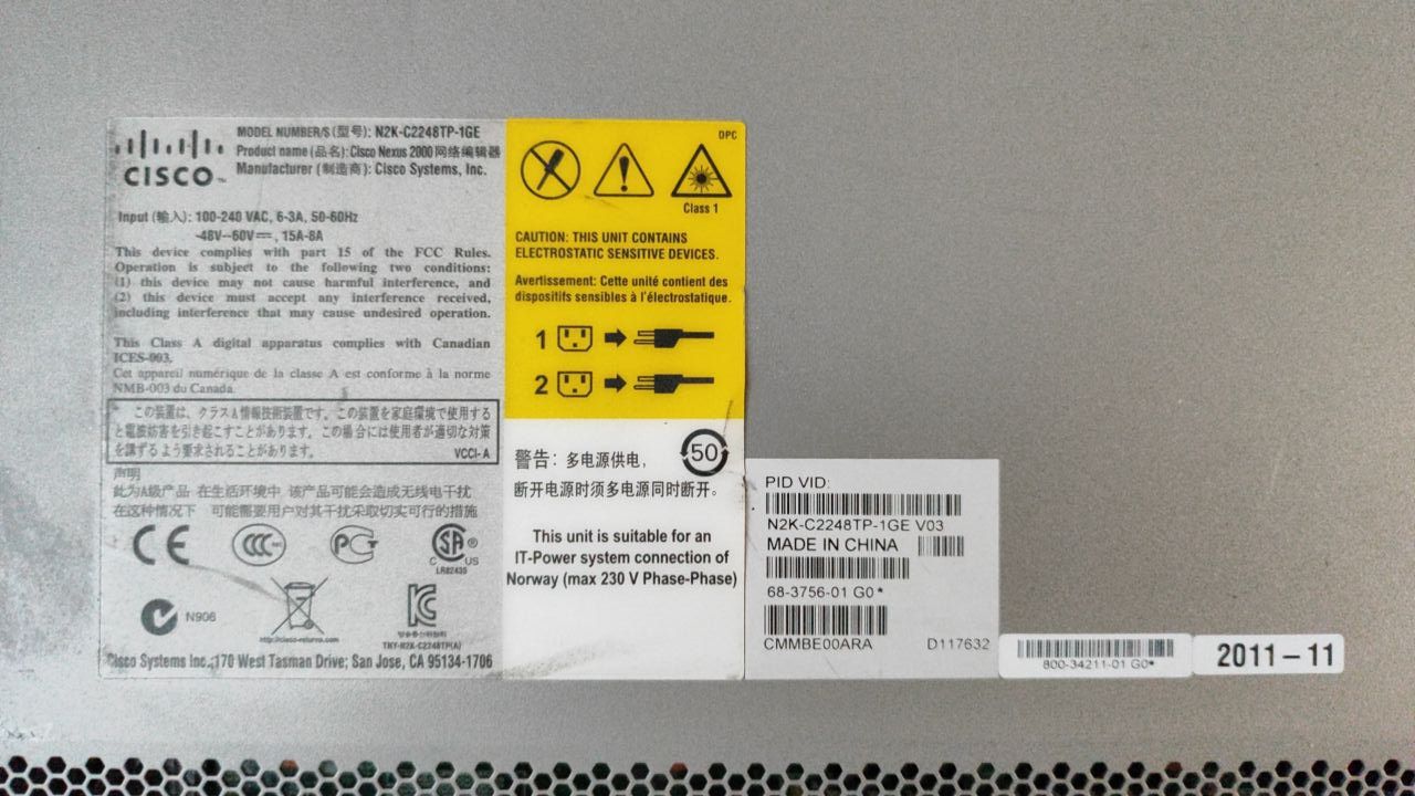 Гигабитный комутатор Cisco Nexus N2K-C2248TP-1GE - фото фото фото 2