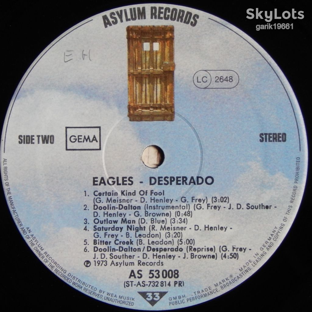 Eagles – Desperado  (Asylum Records – AS 53 008, Germany) EX+/NM- - фото фото фото 3