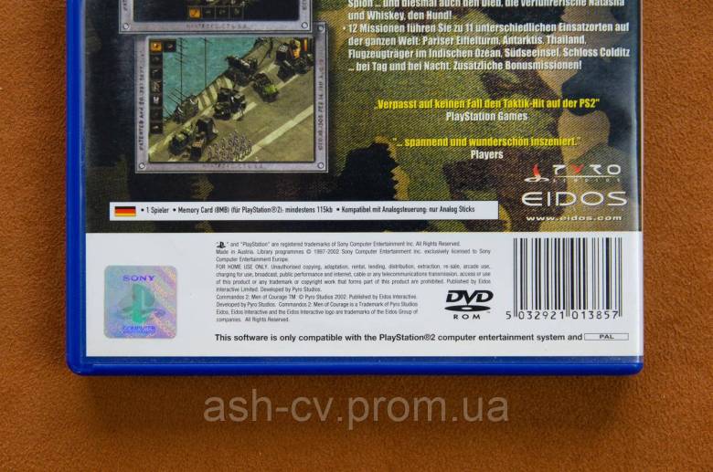 Диск для Playstation 2, гра Commandos 2 - Men of Courage - фото фото фото 5