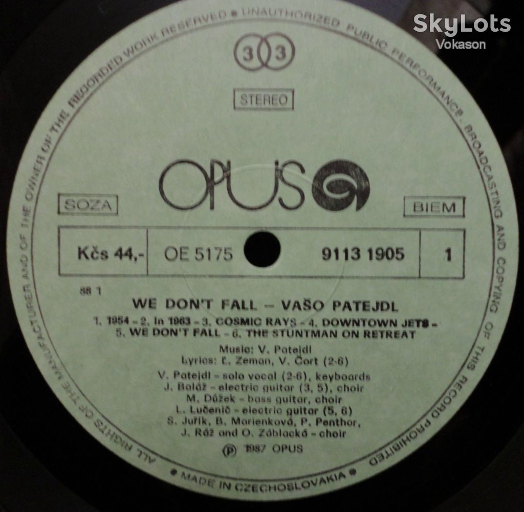Vaso Patejdl - We Don't Fall  EX+/Mint - фото фото фото 3