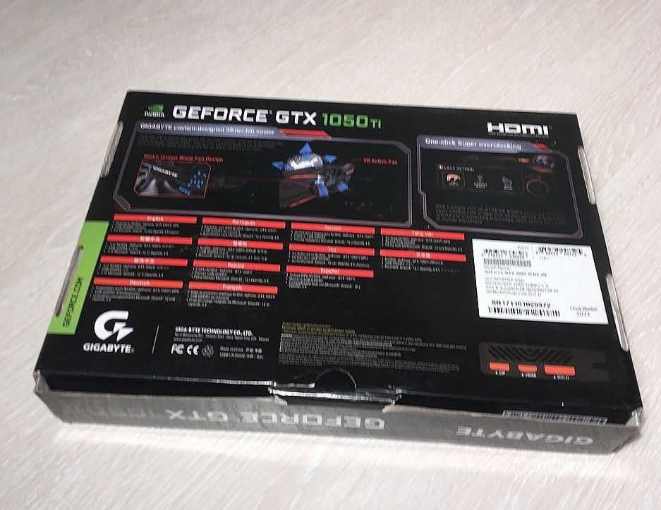 ⭐ Упаковка от видеокарты GYGABYTE GTX 1050Ti - фото фото фото 1