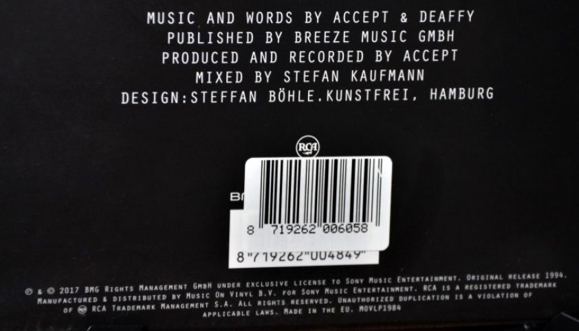 Accept - Death Row - 1994.   (2LP). 12. Vinyl. Пластинки. Holland. S/S - фото фото фото 3