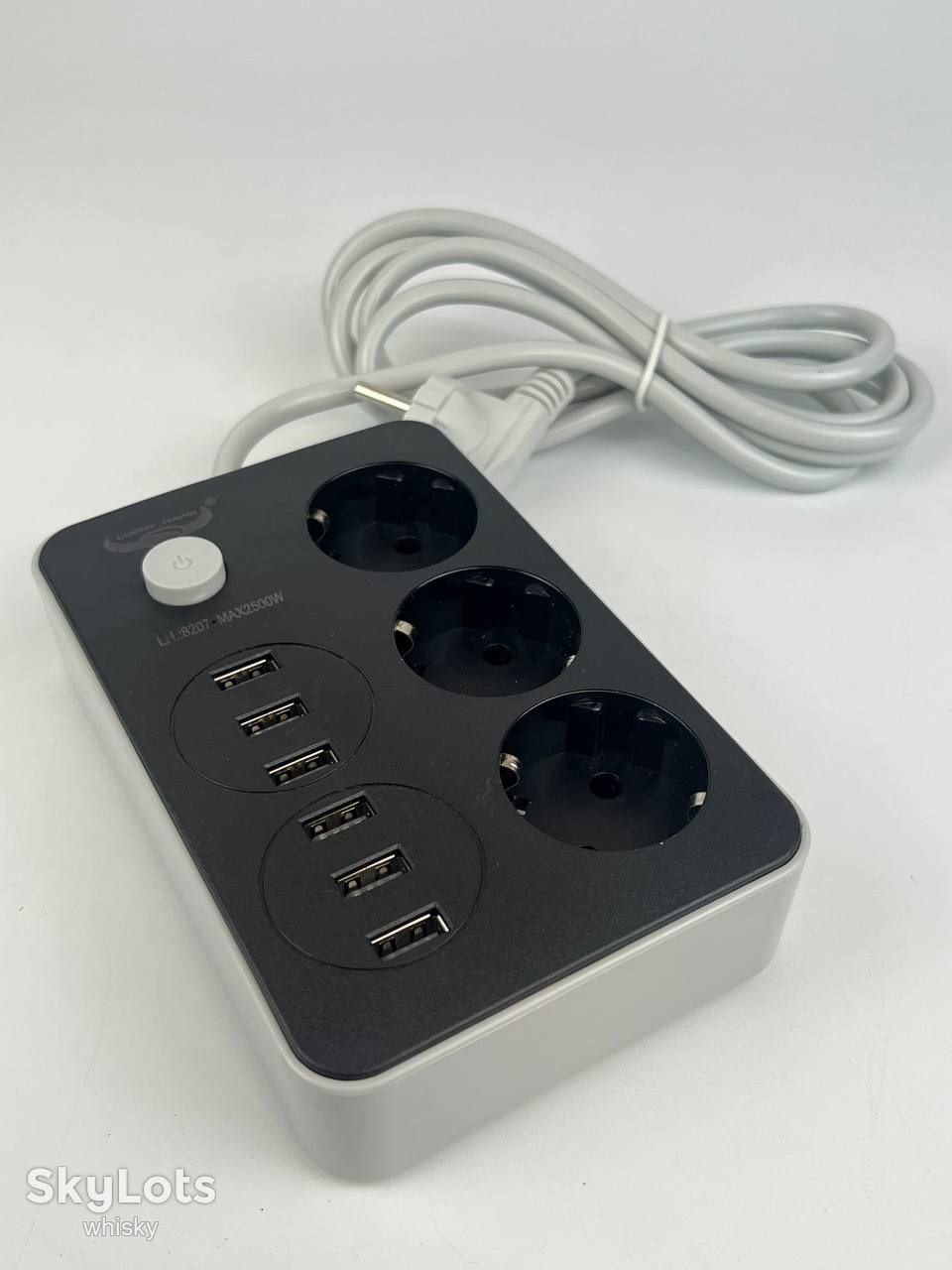 Мережевий подовжувач Power Socket 8204, 2м., 4 розетки + 3 USB - фото фото фото 6