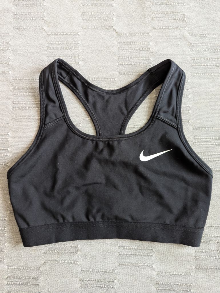 Компрессионный топ женский Nike Dri-FIT Swoosh black/white. S - фото фото фото 0