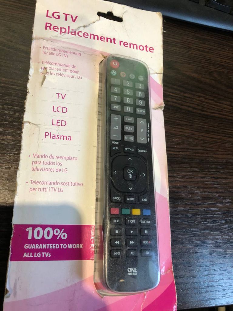 One For All URC 1911 LG TV Replacement Remote — новий, запечатаний - фото фото фото 1