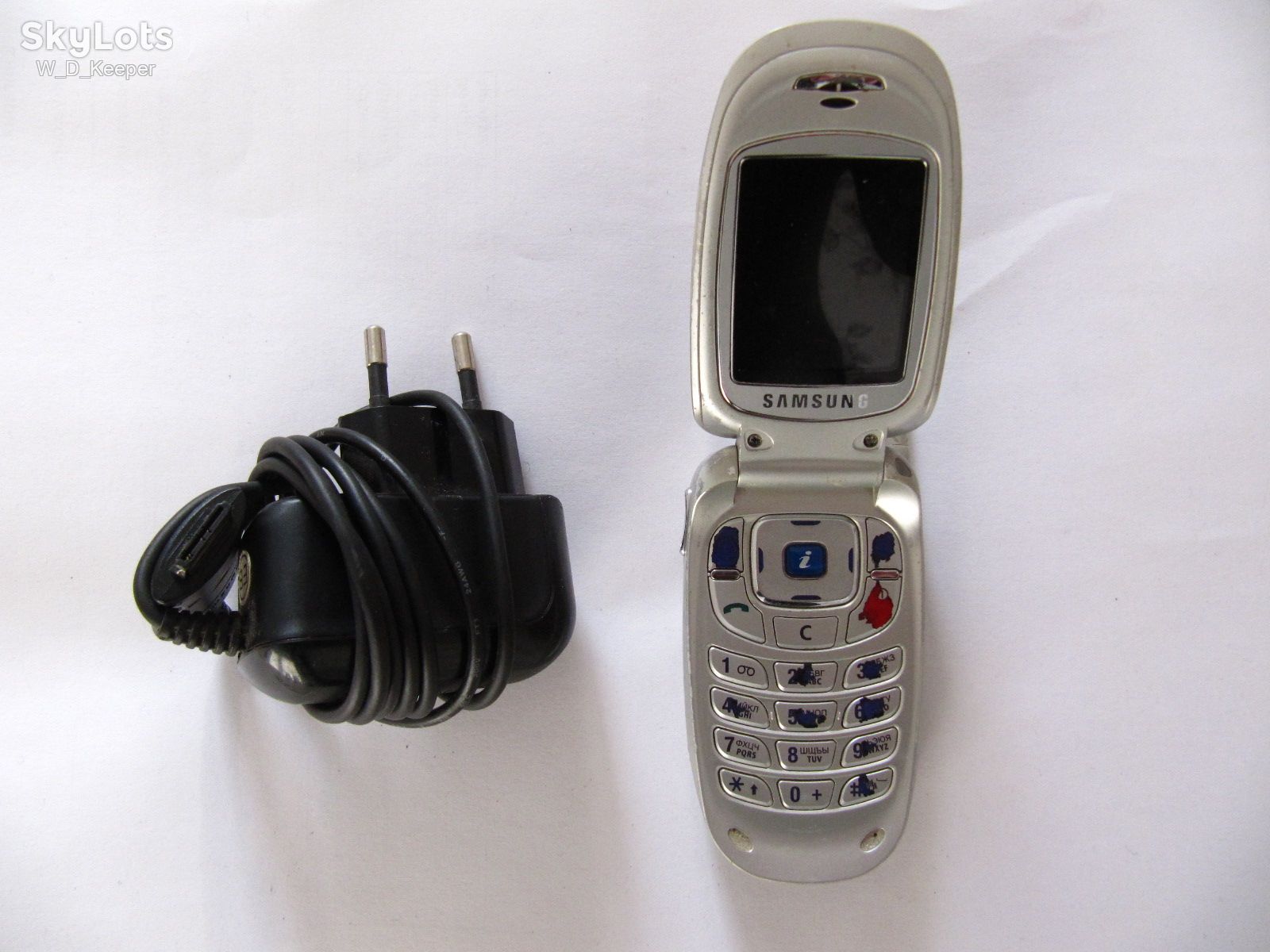 Samsung SGH-X450 розкладушка 2003 року з зарядкою та батареєю, робочий, кнопковий мобільний телефон - фото фото фото 0