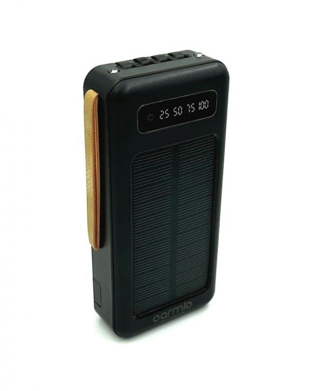 Power Bank OARMIO MXQ-M124A  (20000mAh/2.1A/1USB) + LED Lamp + SOLAR Чорна - фото фото фото 0
