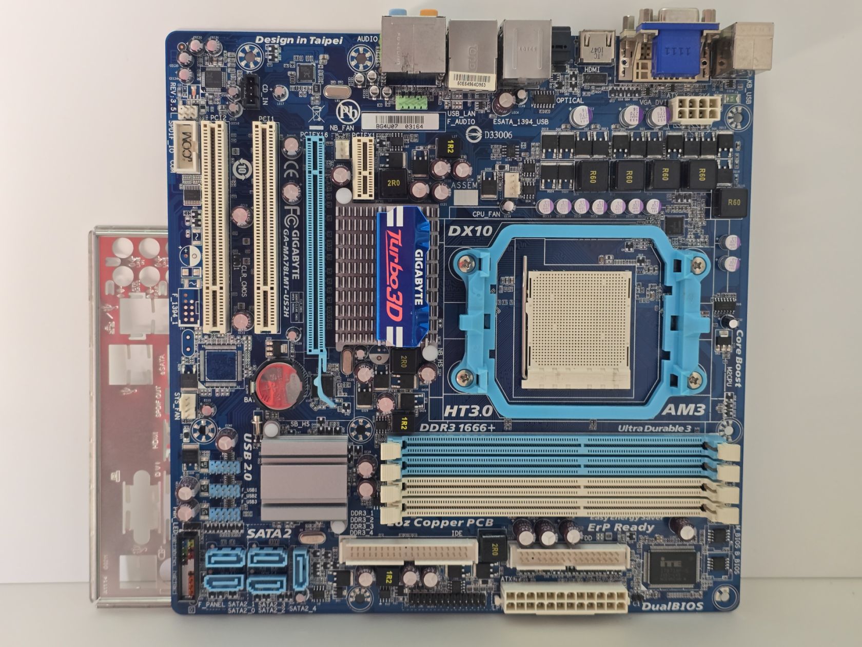 Материнська плата Gigabyte GA-MA78LMT-US2H AM3  (DDR3,HDMI,б/у) - фото фото фото 0