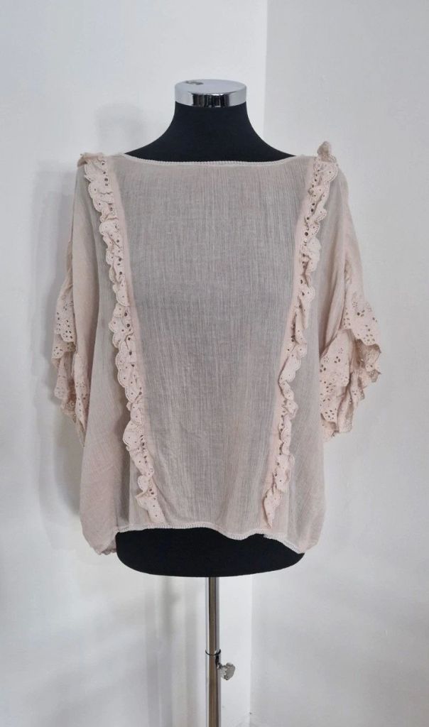 Блуза oversize Allsaints жатка с оборками Isa tee 46-48р - фото фото фото 4