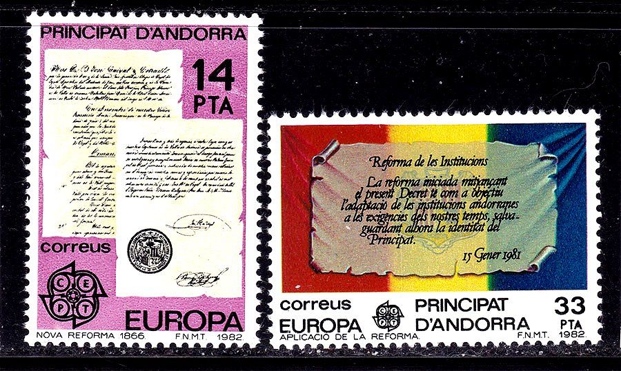 Андорра  SP  1982 г  MNH - EUROPA СЕРТ - - фото фото фото 0