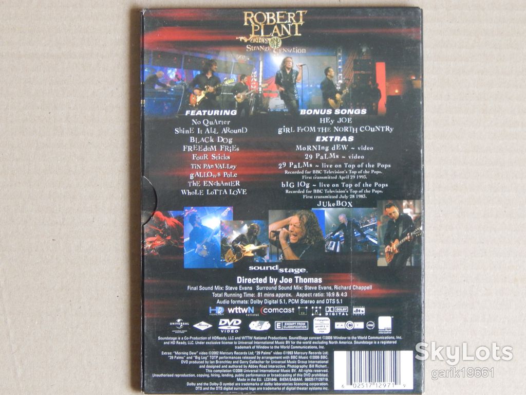 Robert Plant And The Strange Sensation ( DVD, Unofficial Release, Digipak) - фото фото фото 1