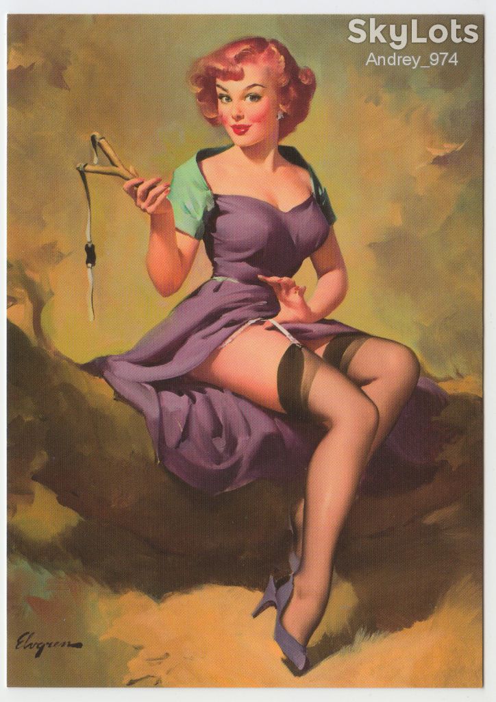 Открытка 10 x 14,5 см Девушка Ню Pin-Up - фото фото фото 0