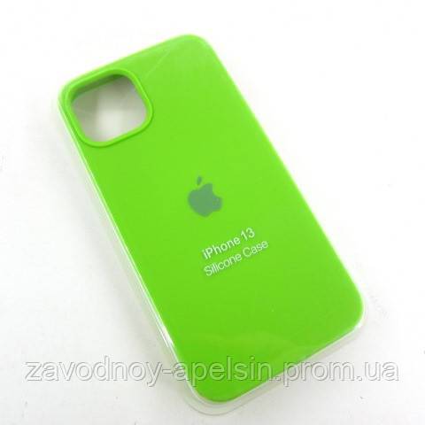 IPhone 13 Чехол силиконовый Silicone Case (салатовый) - фото фото фото 1