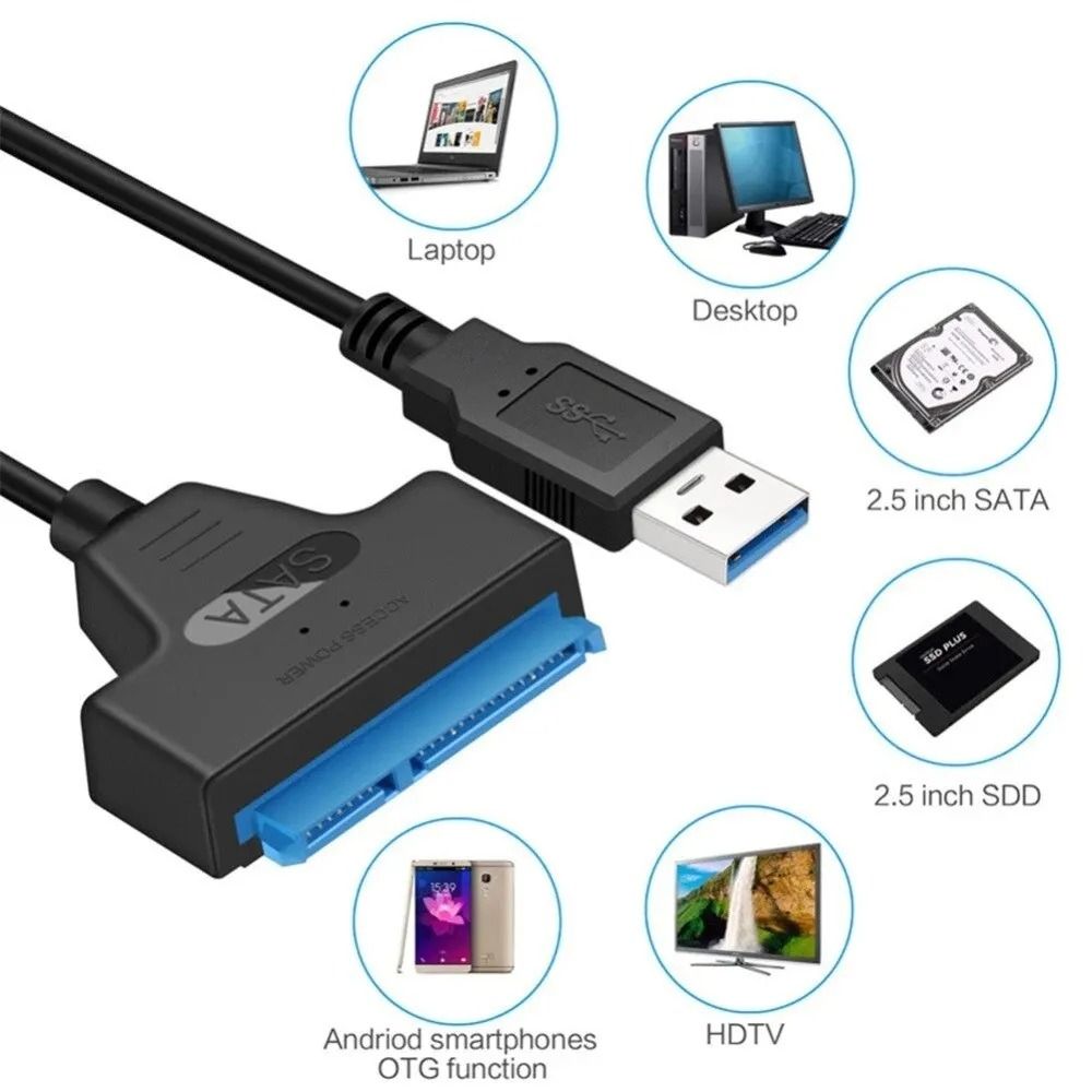 Переходник,Кабель-адаптер USB 3.0 для SSD и жесткого диска. - фото фото фото 0