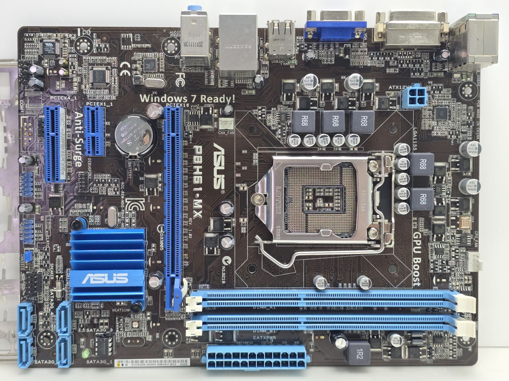 Материнська плата ASUS P8H61-MX    (Socket 1155,DDR3,б/у) - фото фото фото 0