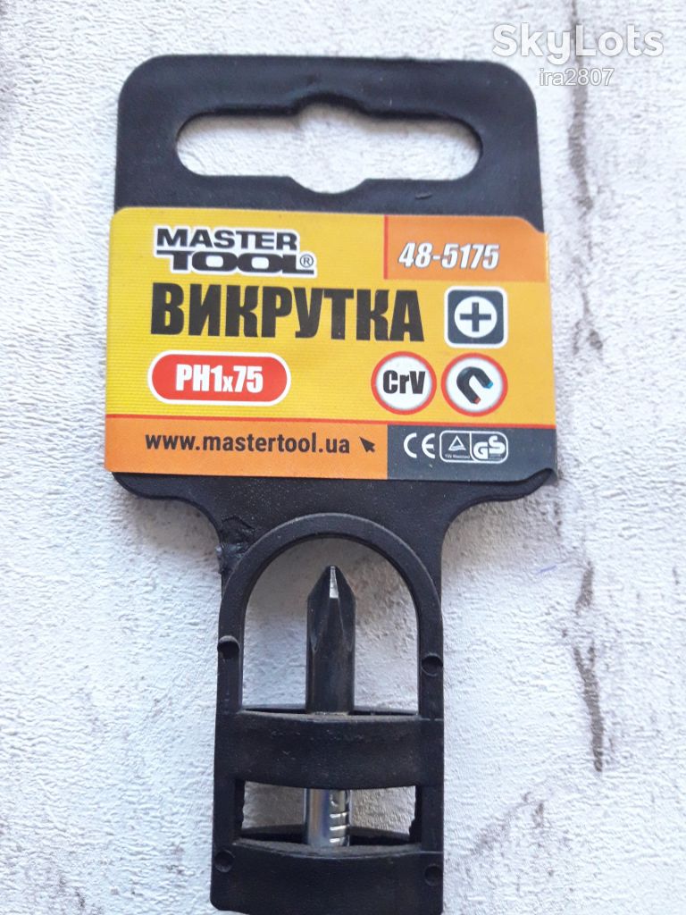 Викрутка хрестова магнітна PH1 х 75мм MASTERTOOL 48-5175 - фото фото фото 1