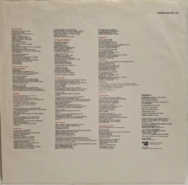 Chris Rea - On The Beach - 1986.  (LP). 12. Vinyl. Пластинка. Germany. - фото фото фото 3