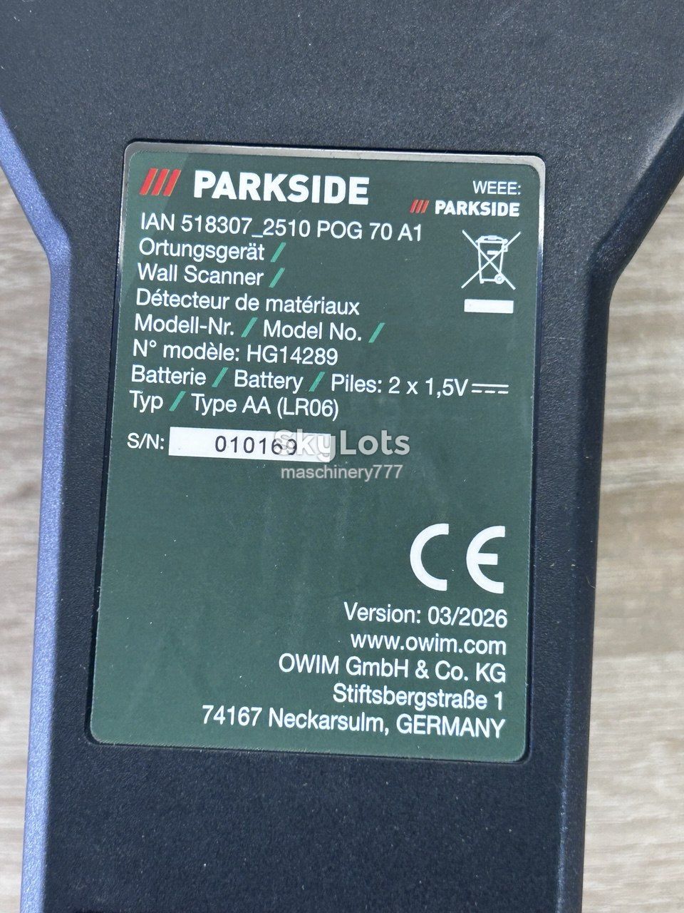 детектор проводки та прихованих конструкцій parkside pog 70 a1 №а983 - фото фото фото 4