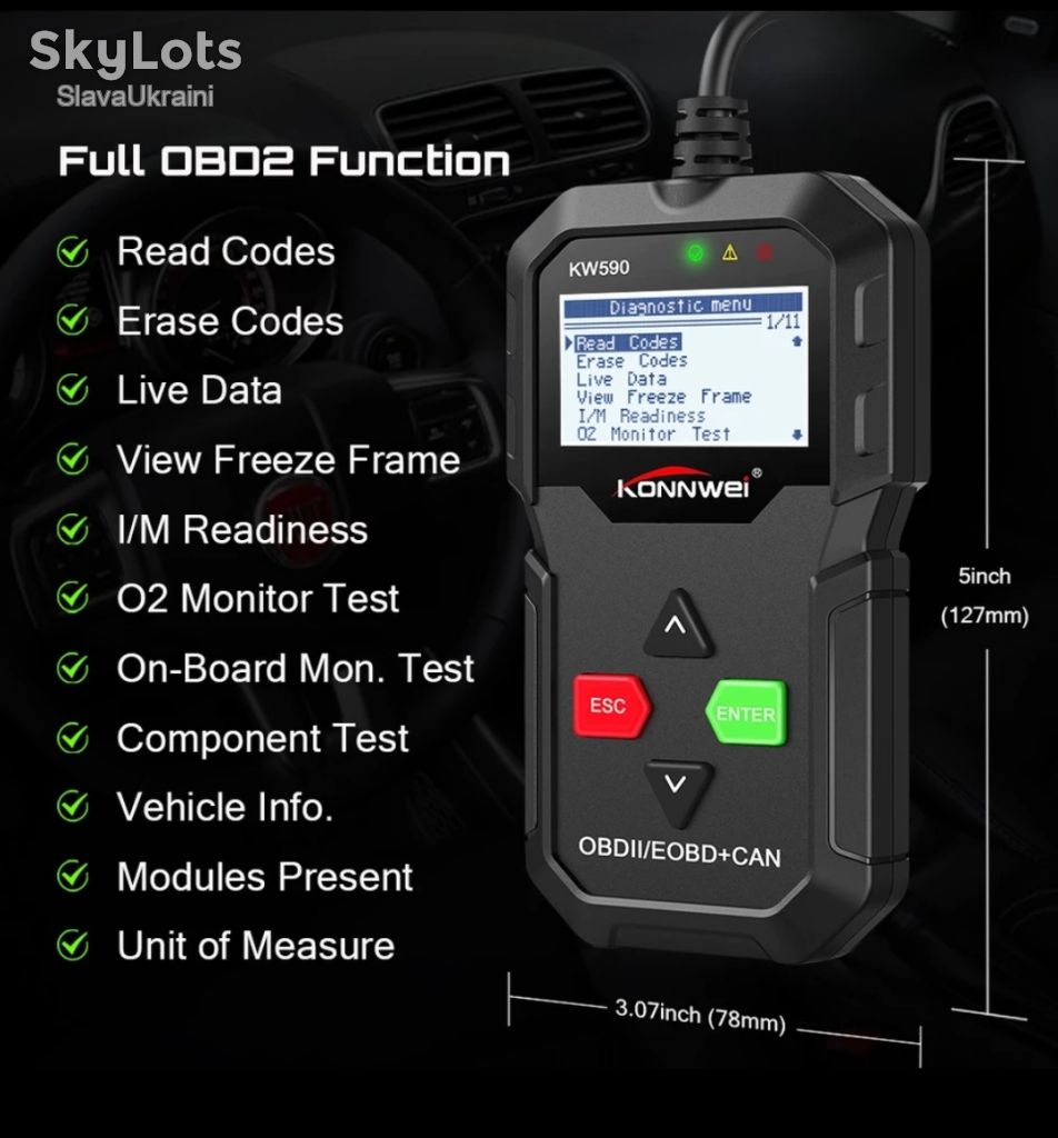 Сканер OBD2 KONNWEI KW590 - фото фото фото 3