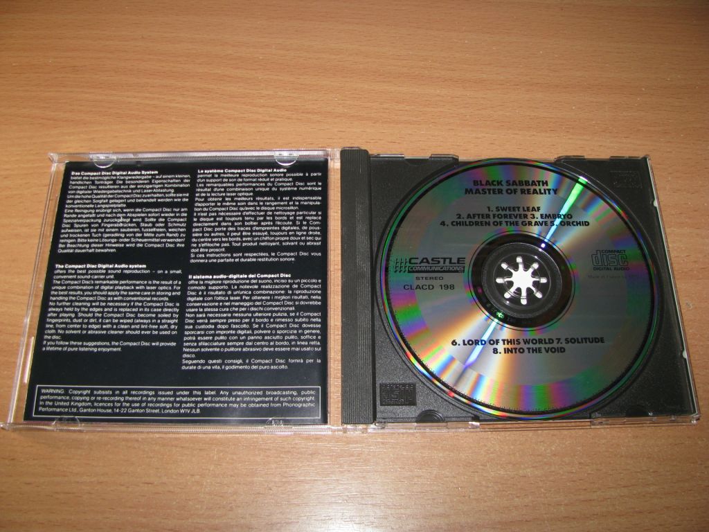 BLACK SABBATH - Master Of Reality   (1986 Castle MPO) - фото фото фото 1