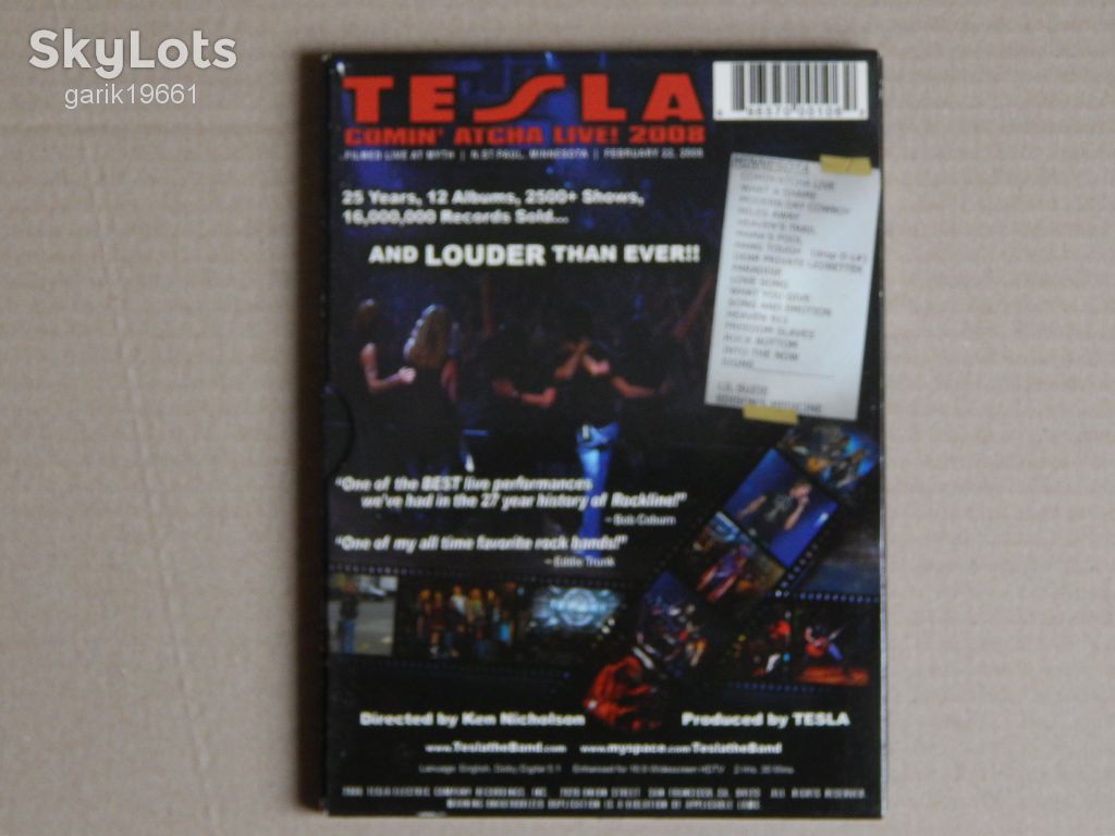 Tesla ‎– Comin' Atcha Live! 2008 (DVD, Digipak, Unofficial) - фото фото фото 1