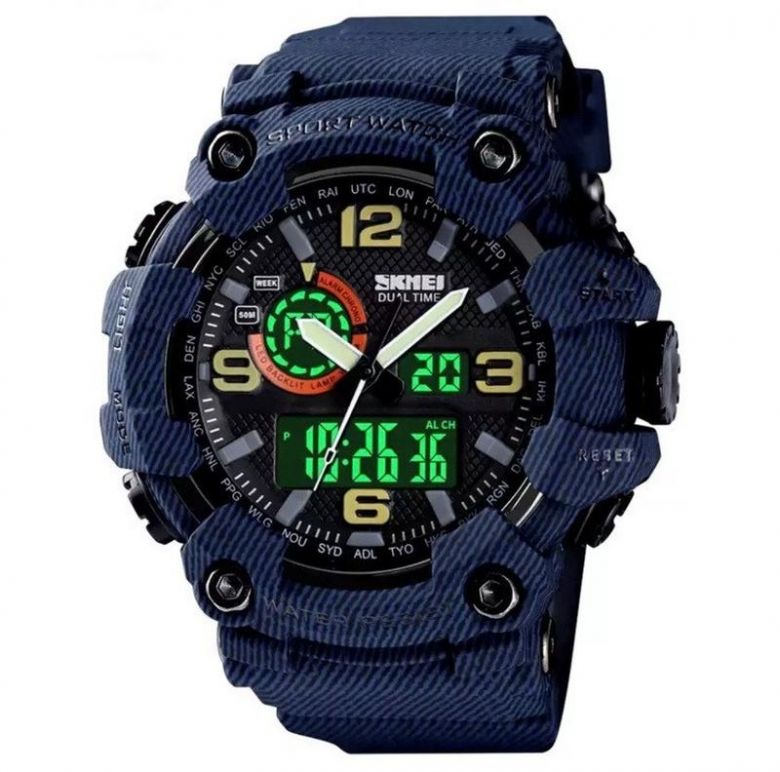 Годинник чоловічий SKMEI 1520 Denim Blue - фото фото фото 0