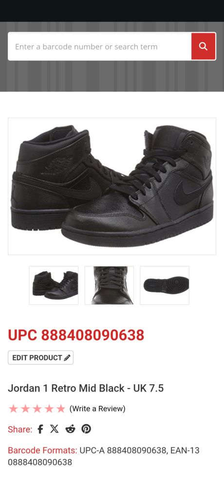 Кросівки Jordan 1 Retro Mid Black - фото фото фото 0