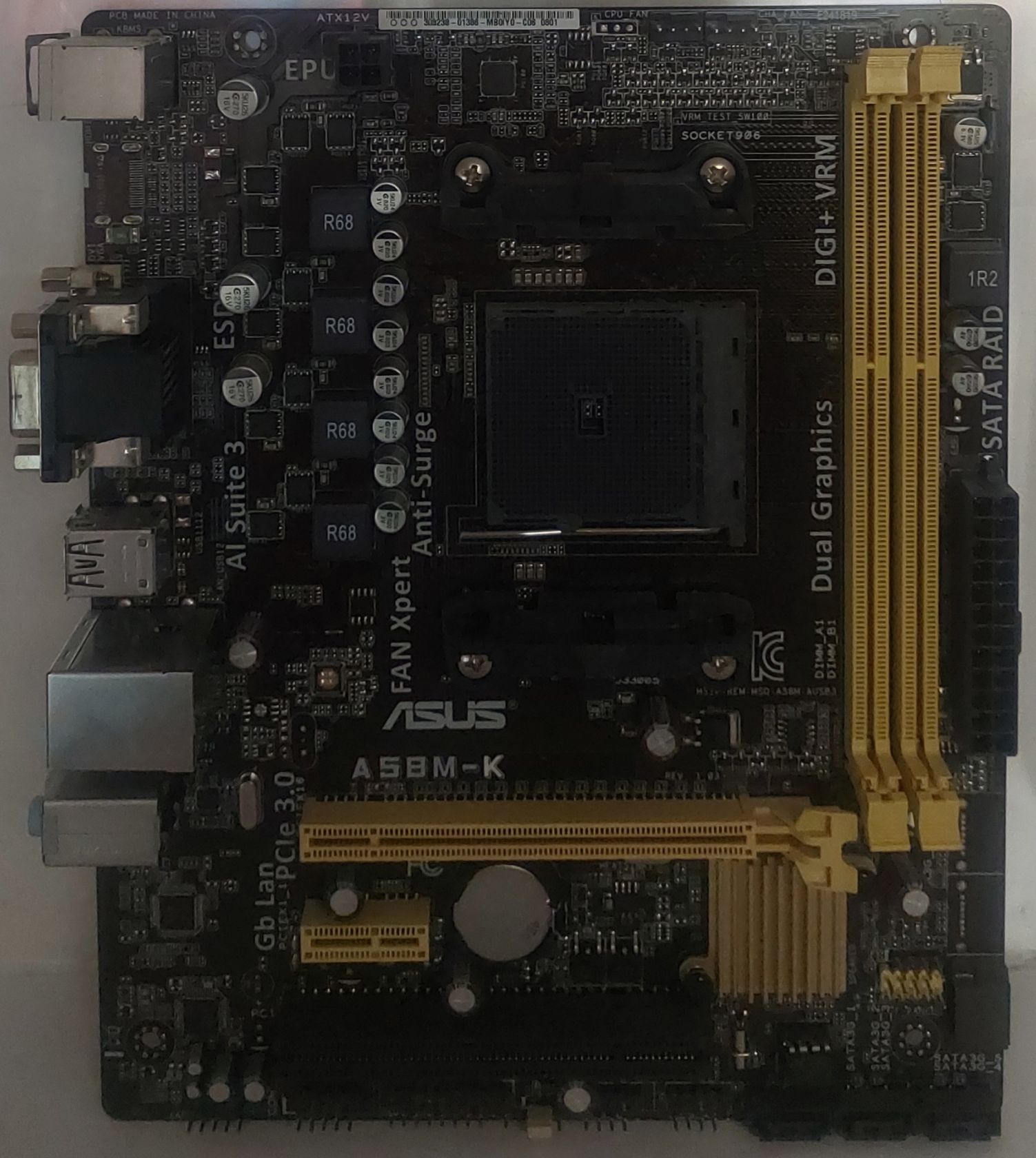 Материнська плата Asus A58M-K  /Socket FM2+/MicroATX/ 2 x DDR3/ б/в - фото фото фото 1