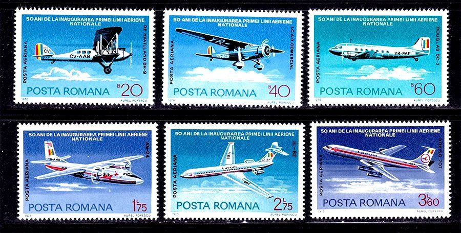 Авиация . Румыния 1976 г  MNH - - фото фото фото 0